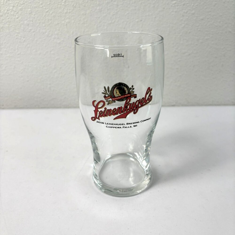 Leinenkugels Beer Glass Pint Maiden Head Logo 16 oz Tulip Chippewa Falls‎ WI